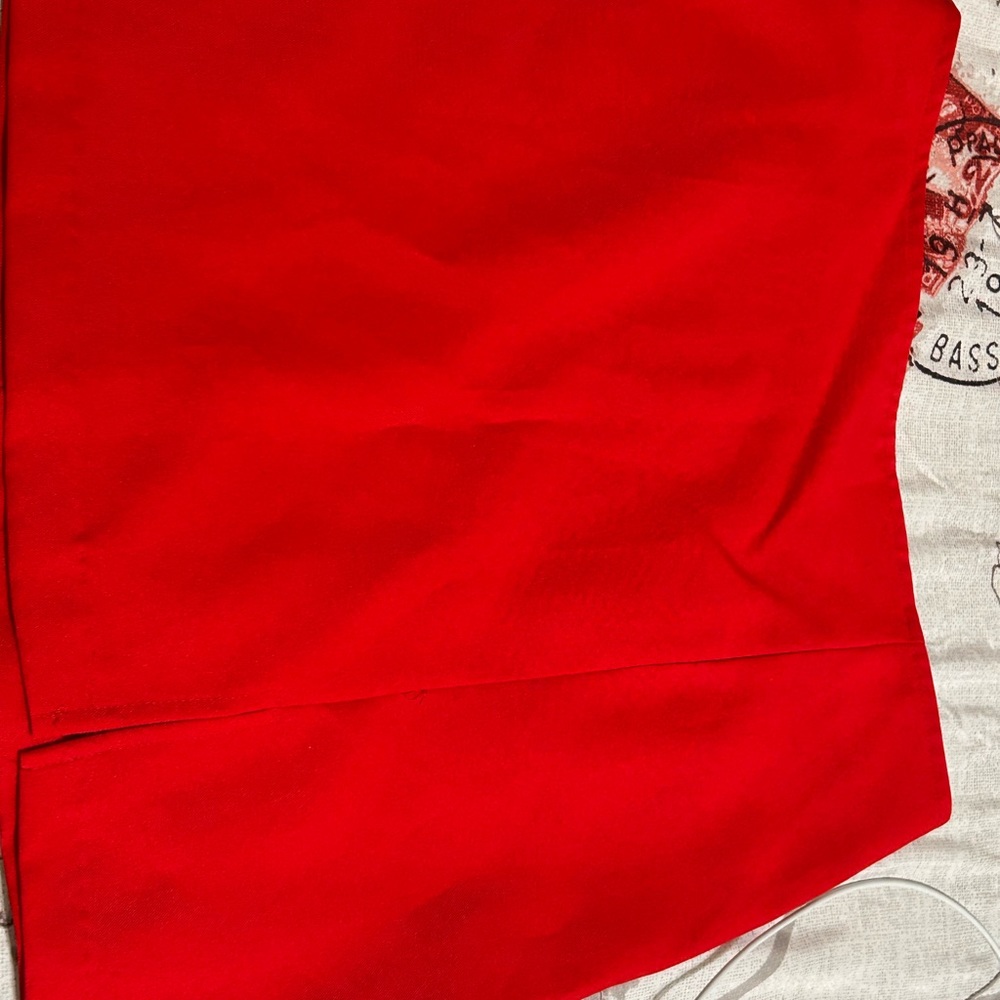 Red mini skirt- paper tag- made in USA